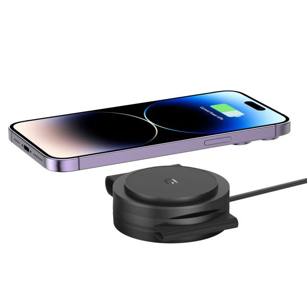 Carregador sem fio magnético dobrável 2W/3W/5W/7.5W/10W/15W para telemóvel