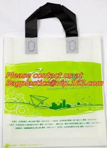 soft loop handle plastic bag manufacturer,cheap black plastic bags with handles