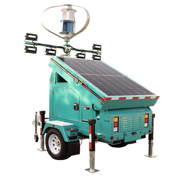 Portable Solar Light Tower Construction Site Trailer Light Tower High Performance Solar Powered Lighting Towers