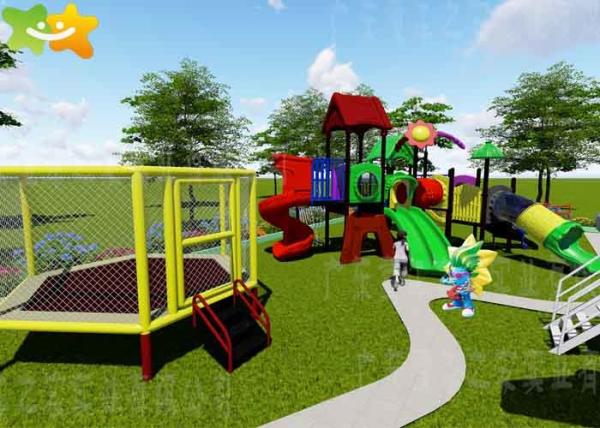 Amusement Park Kids Outdoor Playground Equipment Facility Fully Functional