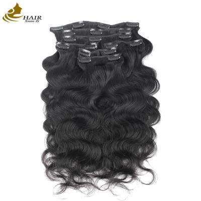 Clip sem costura colorido em extensões de cabelo corpo onda 18 polegadas