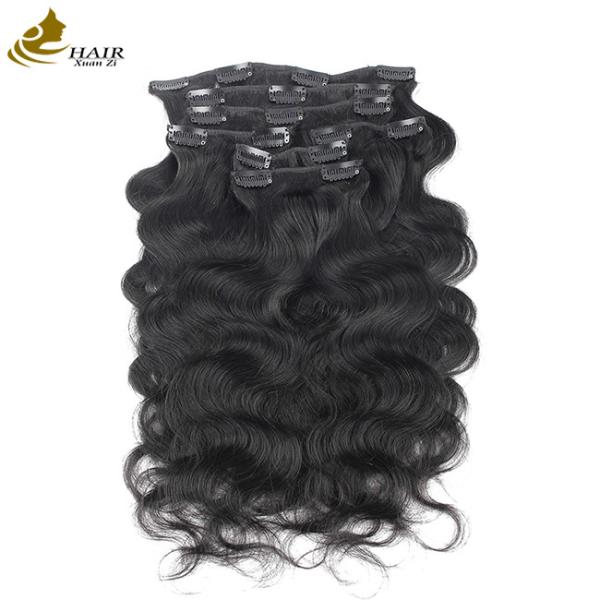 Clip sem costura colorido em extensões de cabelo corpo onda 18 polegadas