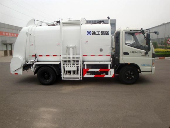 Pure Electric Control Garbage Compactor Truck 4.3cbm Gas Heating