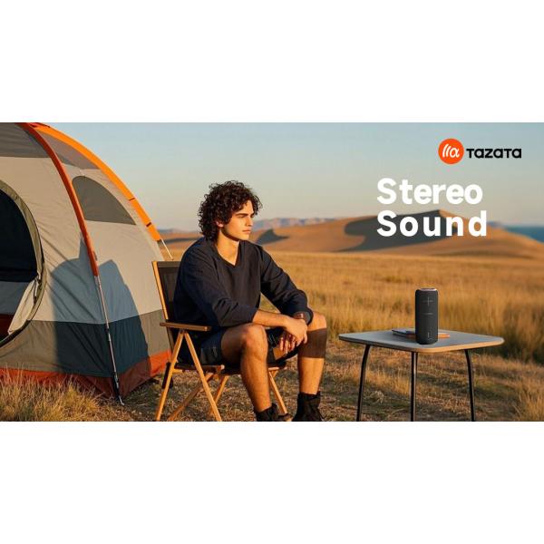 TAZATA FUN 200 10m Wireless RGB Bluetooth Speaker With 2*10W Loud Stereo Sound Waterproof IPX7