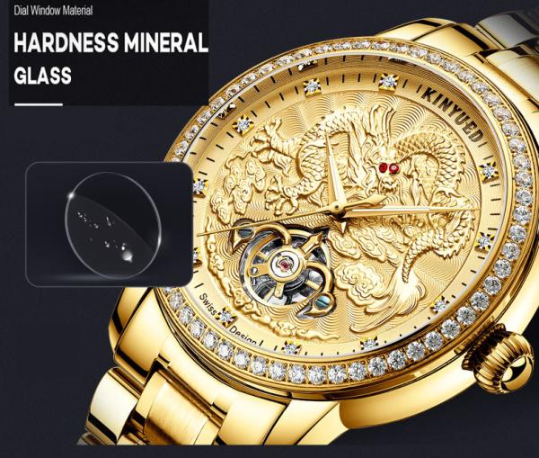 KINYUED Men Mechanical Watches Brand Luxury Men'S Automatic Tourbillon Wristwatches
