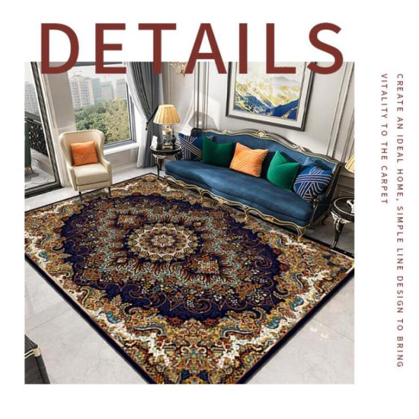 200*300cm Persian Crystal Velvet Rectangle Floor Carpets For Bedroom