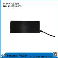 14.6V 6A Chargeur, compatible avec 12.8V/14.4V Phosphate de fer de lithium (LiFePO4) Chargeur de batterie, spécialement conçu pour les outils électriques / chargeur électrique efficace, compatible avec plusieurs appareils