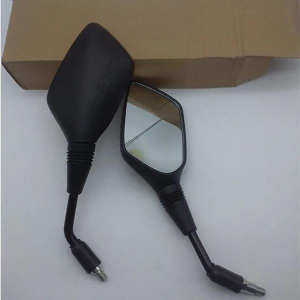 Black Custom E4 Approved Motorcycle Rear View Mirror Universal Fit