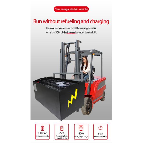 2.5 Ton Electric Forklift With 48V Battery 5m Max Lifting Height And 2.5m Turning Radius