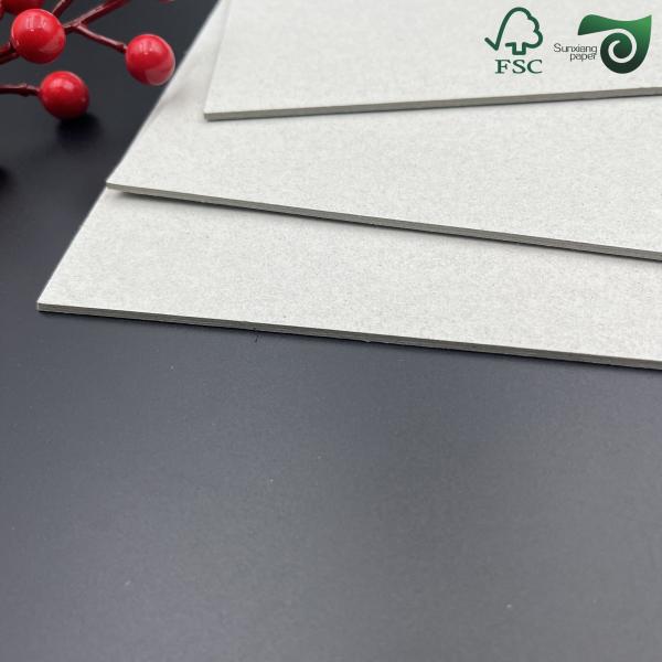 FSC Recycle Pulp 0.45 4.0mm High Stiffness Grey Board For Photo Frame Book Binding Board