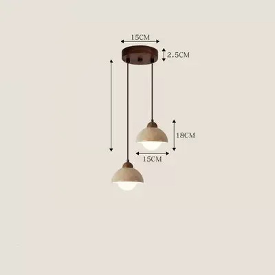 Wabi Sabi Pendant Light Designer Retro Stone Light Bedroom Bedside Dining Lights（WH-AP-676）