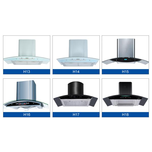 Smart Stainless Steel Glass Range Hood with App Control Low Noise Kitchen Chimney Hood