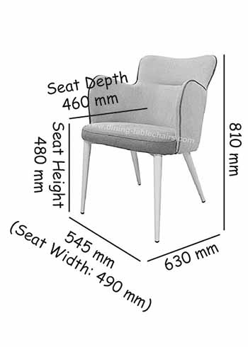 Polyurethane PU Upholstered Dining Chair Livingroom Chair Armchair Leisure Chair