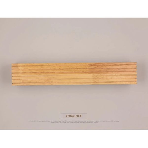 Bathroom Mirror Indoor Lighting Linear Solid Wood LED Wall Lamps (WH-VR-134)