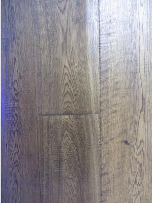 Brushed European Oak Engineered Wood Flooring with brown stained