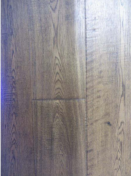 Brushed European Oak Engineered Wood Flooring with brown stained
