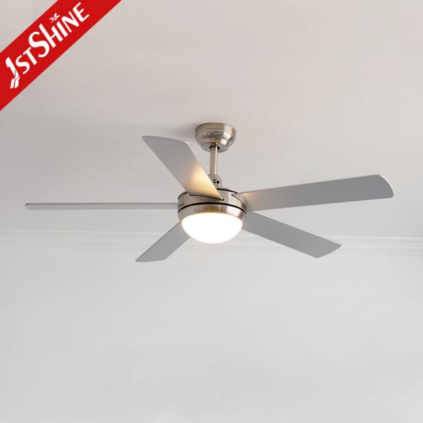 Dual-Style Ceiling Fan With Light And Reversible Black & Silver Blades Remote Control