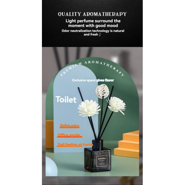 Bedroom and Living Room Decoration Sustainable Gray Small Square Bottle Air Freshener
