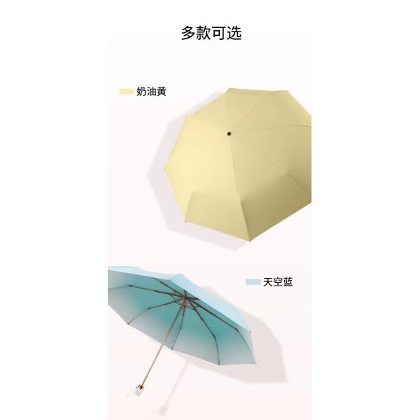 Metal Shaft Frame Custom Gradient Shade Umbrella Popular for Women All in 1 Function
