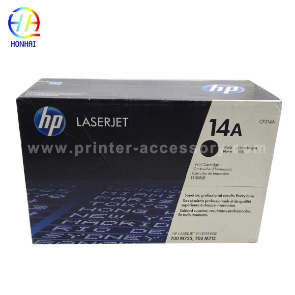 Original Toner Cartridge For HP Laserjet Enterprise 700 M712 LaserJet M725 CF214A 14A Printers  Black Toner Cartridge