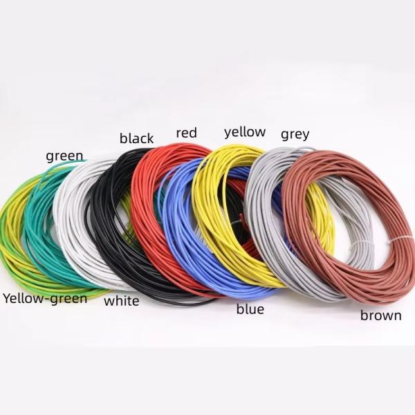 UL3135 Fios de borracha de silicone 30 28 26 24 22 20 18 16 14 12 10 AWG Cabos de iluminação de lâmpadas LED de cobre mole