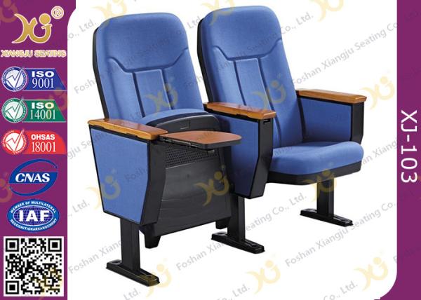 Fabric Padder Prayer Seat Stacking Church Hall Chairs With Tablet And Book Rack