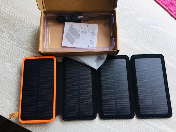 Water Proof Travel Solar Power Bank 20000mah Solar Charger For Mobile Phone