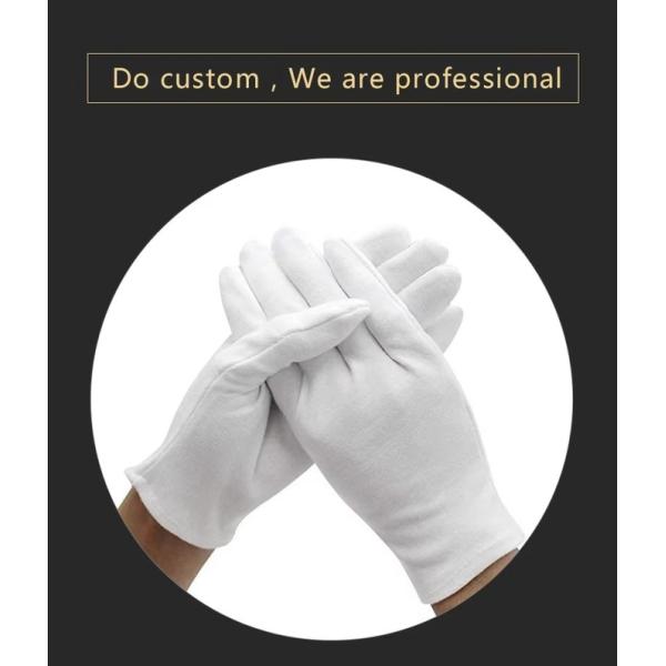 Wholesale Industrial Usework White Cotton Working Gloves For Packaging Anti Fingerprint Gloves Safety Gloves