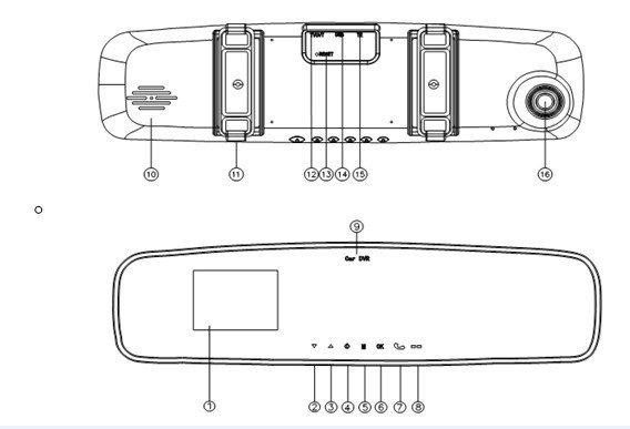 X13 DVR WITH BLUETOOTH Car Camera