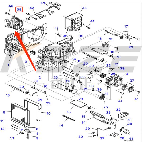 272700-5220 XB00001057 CAT KOMATSU SANY HITACHI EXCAVATOR AIRCOND BLOWER MOTOR FOR E320D PC-8 ZAX200-5G SY75 SY135 SY215C