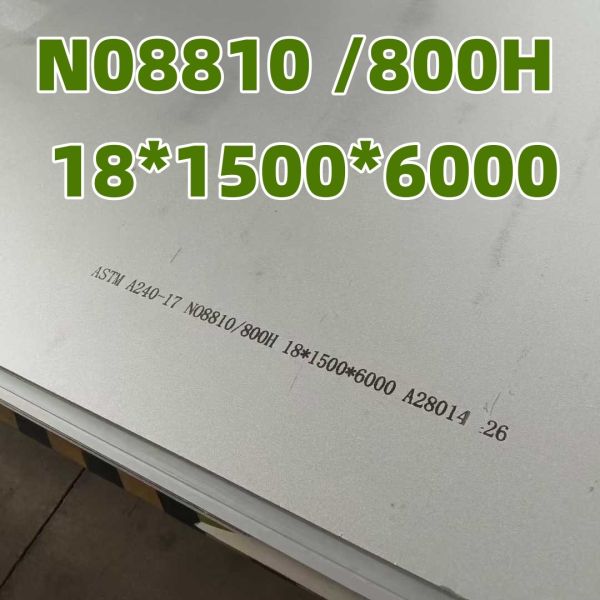 Incoloy 800H Alloys 800H (UNS N08810) Hot Rolled Nickel Alloy Plate Thickness 18mm