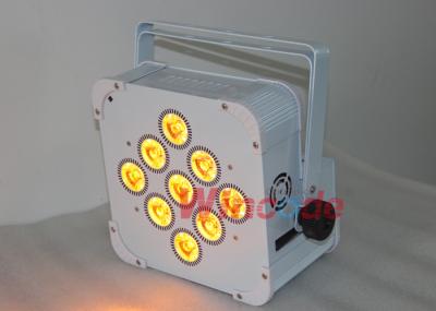 9 × 8W RGBW 4 em 1 Bateria sem fio Alimentada com Lâmpadas LED 12000mAH Cores pré-definidas