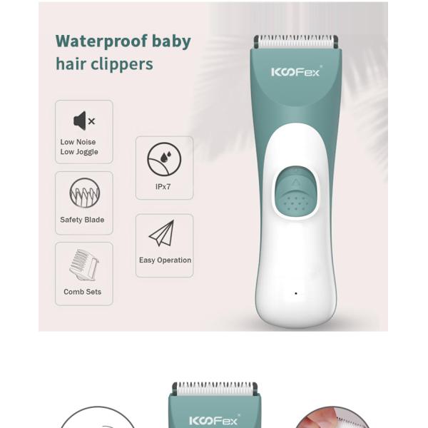 Radio recargable de cerámica eléctrica del condensador de ajuste USB de las podadoras de pelo del bebé