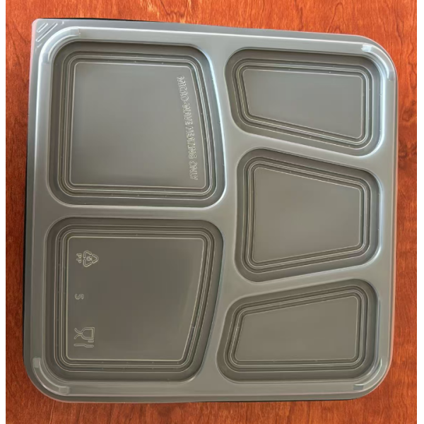 PP food boxes, 5-grid PP disposable food boxes, 5-grid PP food boxes, 5-grid food packaging boxes