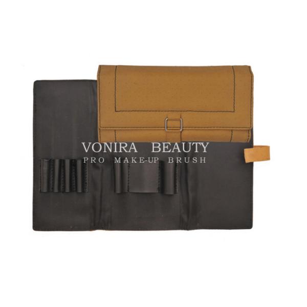 Подгонянный сверните вверх сумку щетки макияжа с держателем щетки, сверните вверх косметическую сумку