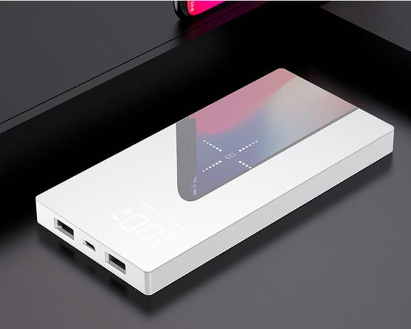Dual Ports Wireless Charging battery Bank 20000mah For Power Supply