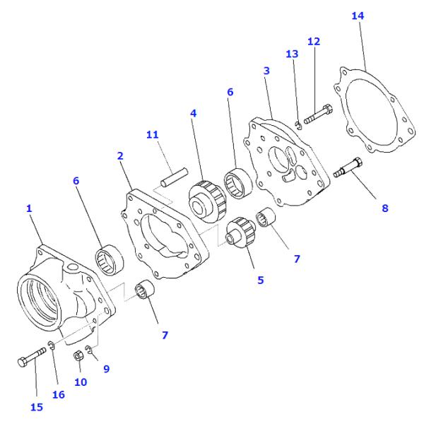 Среднее высокое ОЭМ насоса с зубчатой передачей насос с зубчатой передачей/113-15-00470 давления гидравлический