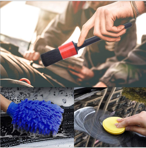 18 Pcs PP Car Cleaning Tools Kit With Car Detailing Brush
