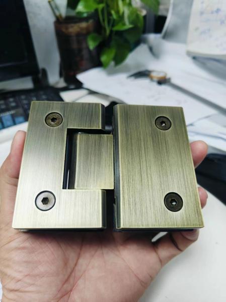 Stainless Steel Glass Shower Hinge 90 Degree Opening Silver Gold