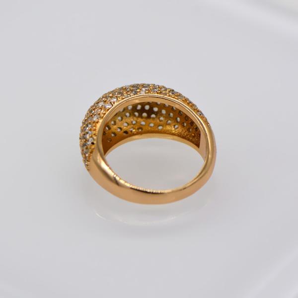 New trendy AAA+ Swiss Cubic Luxury Zircon crystal ring 18k gold plating jewelry gift