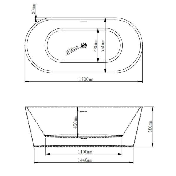 Acrylic Freestanding Bathtub with Customization Option and Bulk Loading Capability