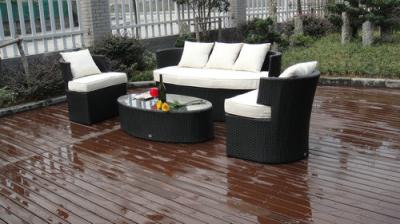 All Weather UV Proof Outdoor Rattan Sofa For Cafe / Beach / Park