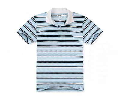 Bamboo Cotton Anti Pilling Mens Striped Polo Shirts Black White Strips Founded