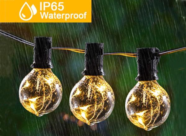 11m 35FT 30pcs G40 LED Bulb Copper Wire Lamp String Vintage Christmas Wedding Decoration Outdoor Patio Decorative Lights