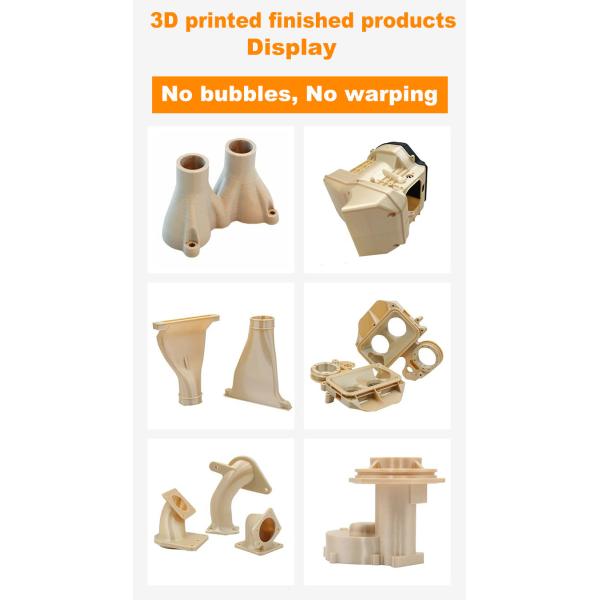 PEEK Resin Nature Color 3D Printing Filament Density 1.31 And Printing Service
