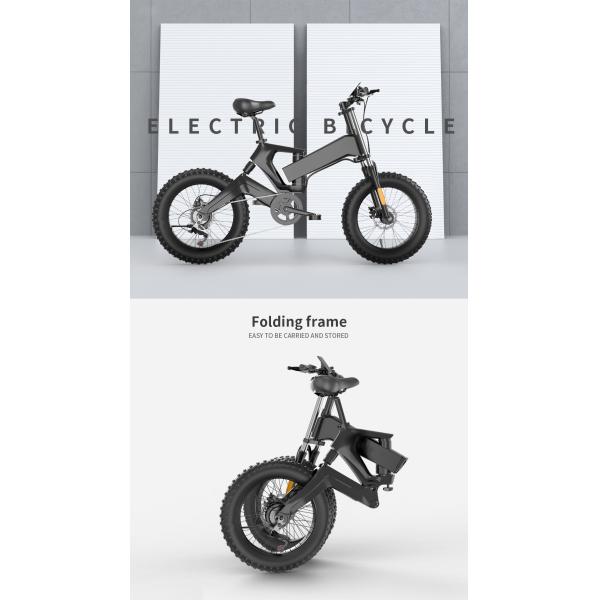 20 Inch Fat Tire Electric Folding Bike AC100v With 10AH Lithium Battery