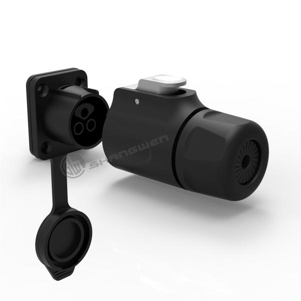 Material PBT de precisión de conector de alimentación masculino femenino impermeable IP67