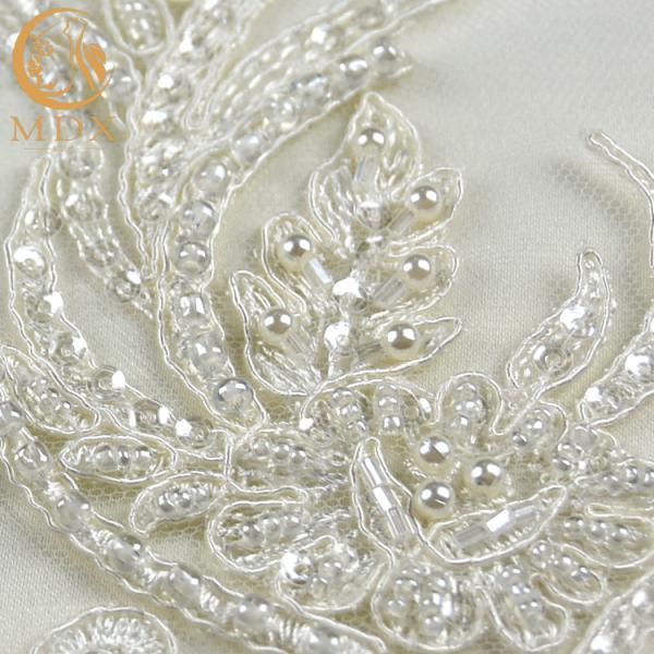 Белое вышитое расстворимое в воде тканей 20% Polyeter шнурка Handmade \