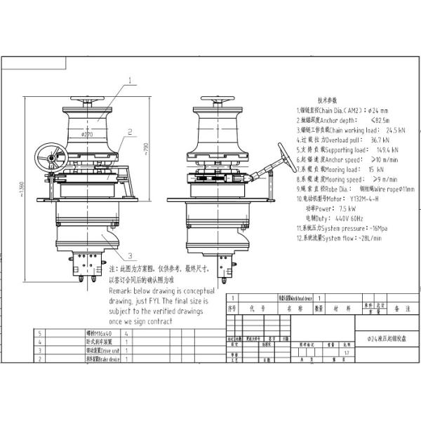 Equipo vertical hidráulico eléctrico de la cubierta de la nave del cabrestante del amarre del chigre del ancla