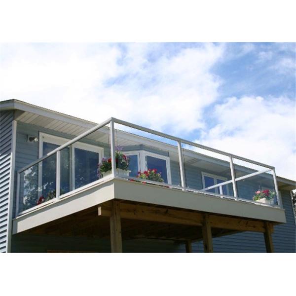 Aluminum Glass Balcony Railing , Outdoor Deck Railing Corrosion Resistance